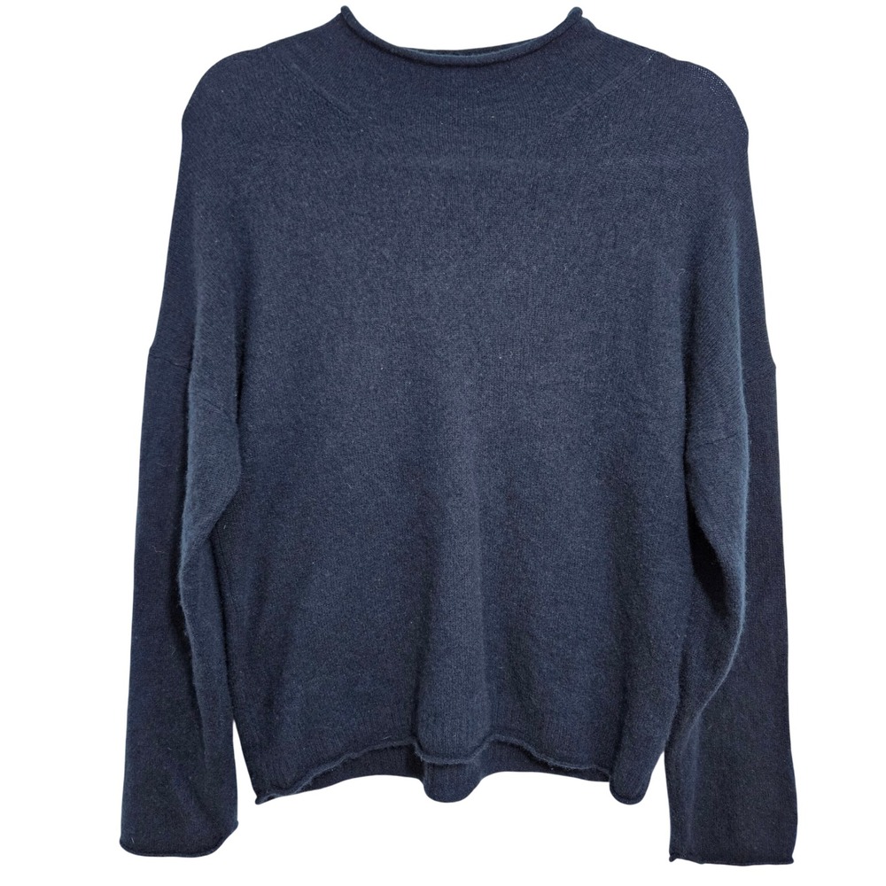 J. Crew 100% Cashmere Roll Neck Sweater Women M Oversized Pullover Luxury Jumper